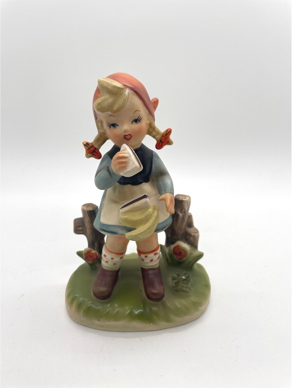 Vintage Erich Stauffer Girl Figurine | Porcelain German Style Figurine